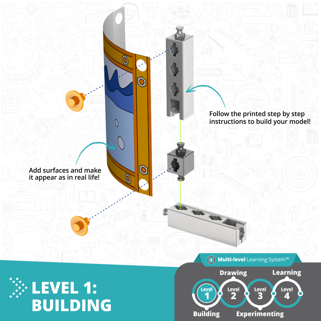 Engino STEAM Labs How Hydraulics set hidraulică 4 modele