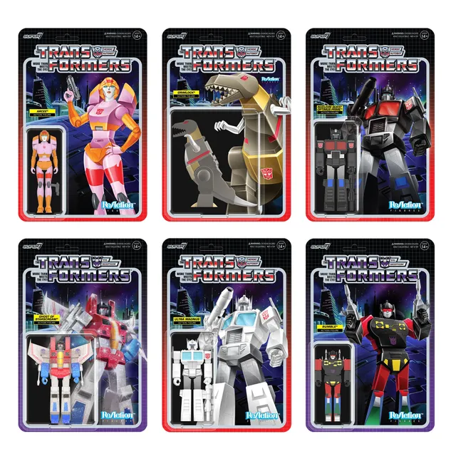 Super7 Transformers ReAction Wave 8 set 6 figurine retro