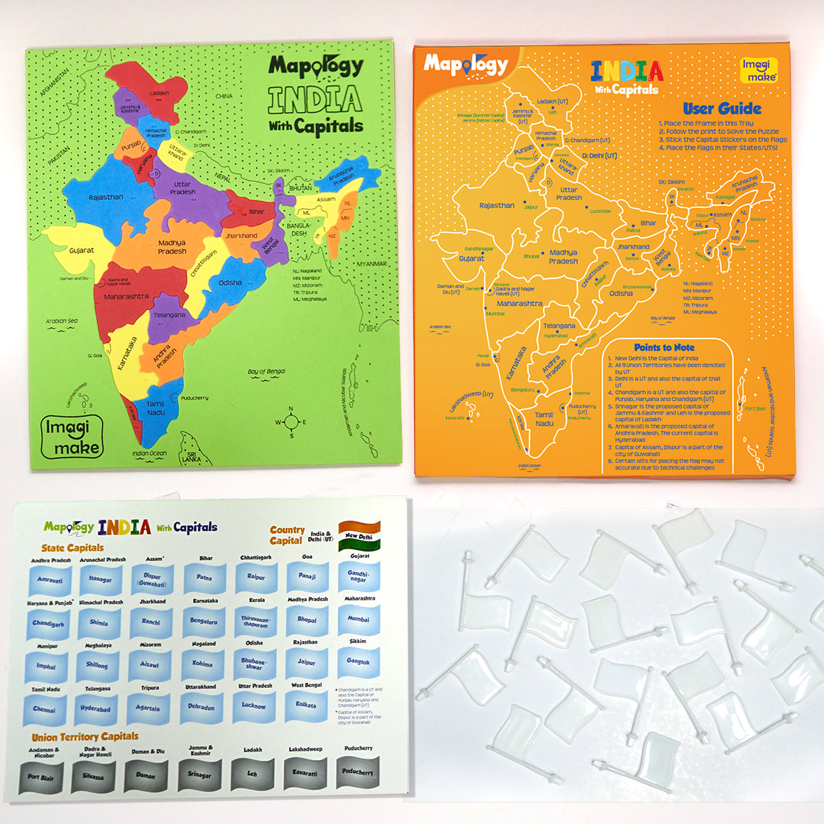 Imagimake Mapology Ultimate Indian Combo puzzle harta capitale India