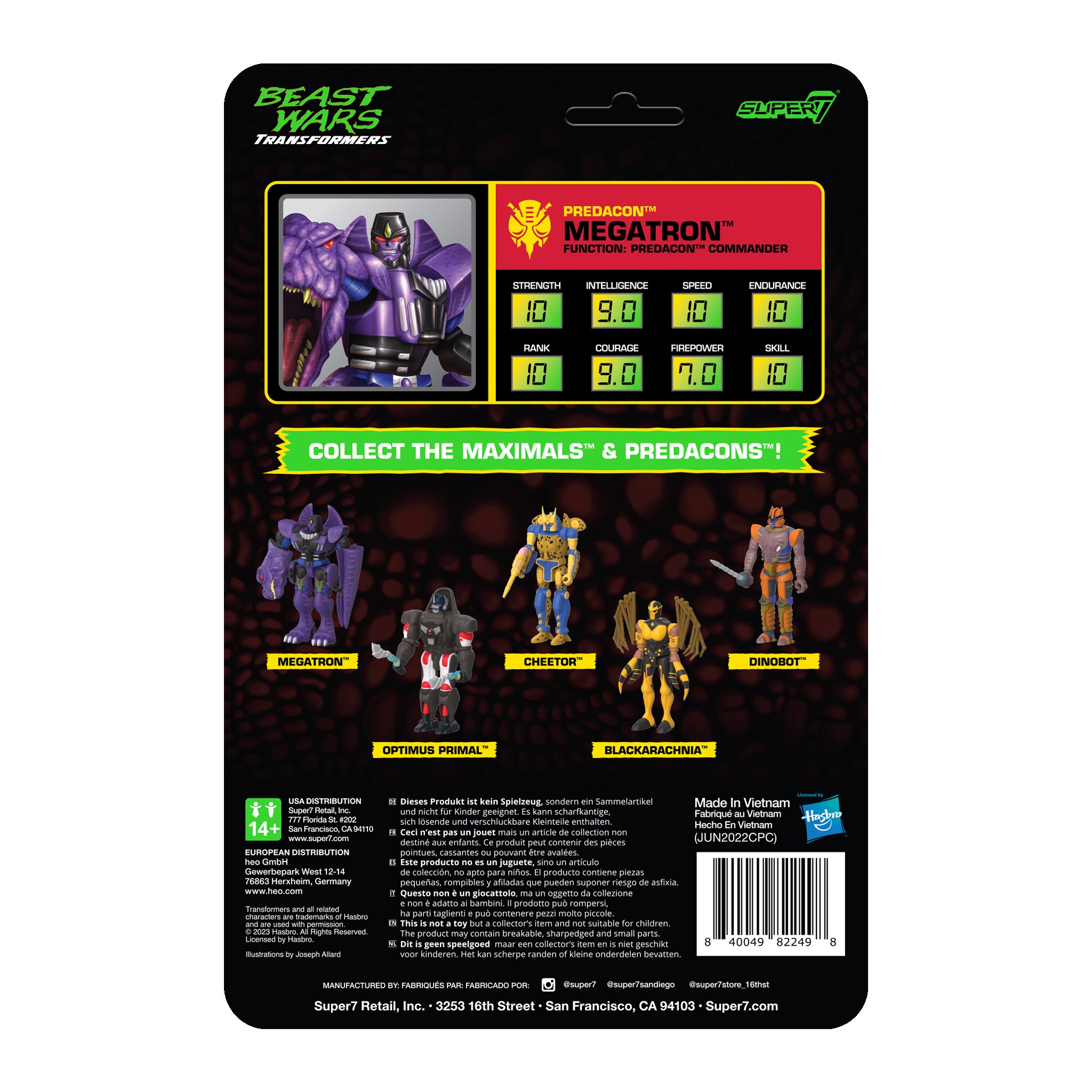 Super7 Transformers Beast Wars Megatron figurina 10cm