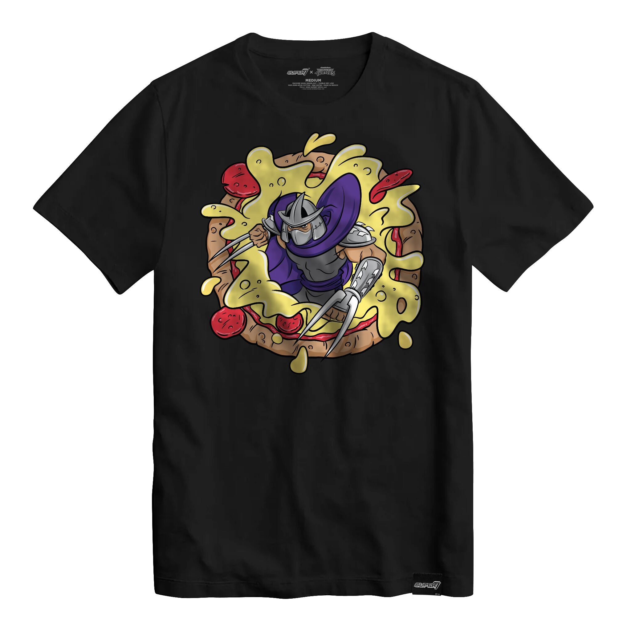 Super7 Testoase Ninja Shredder tricou negru bumbac