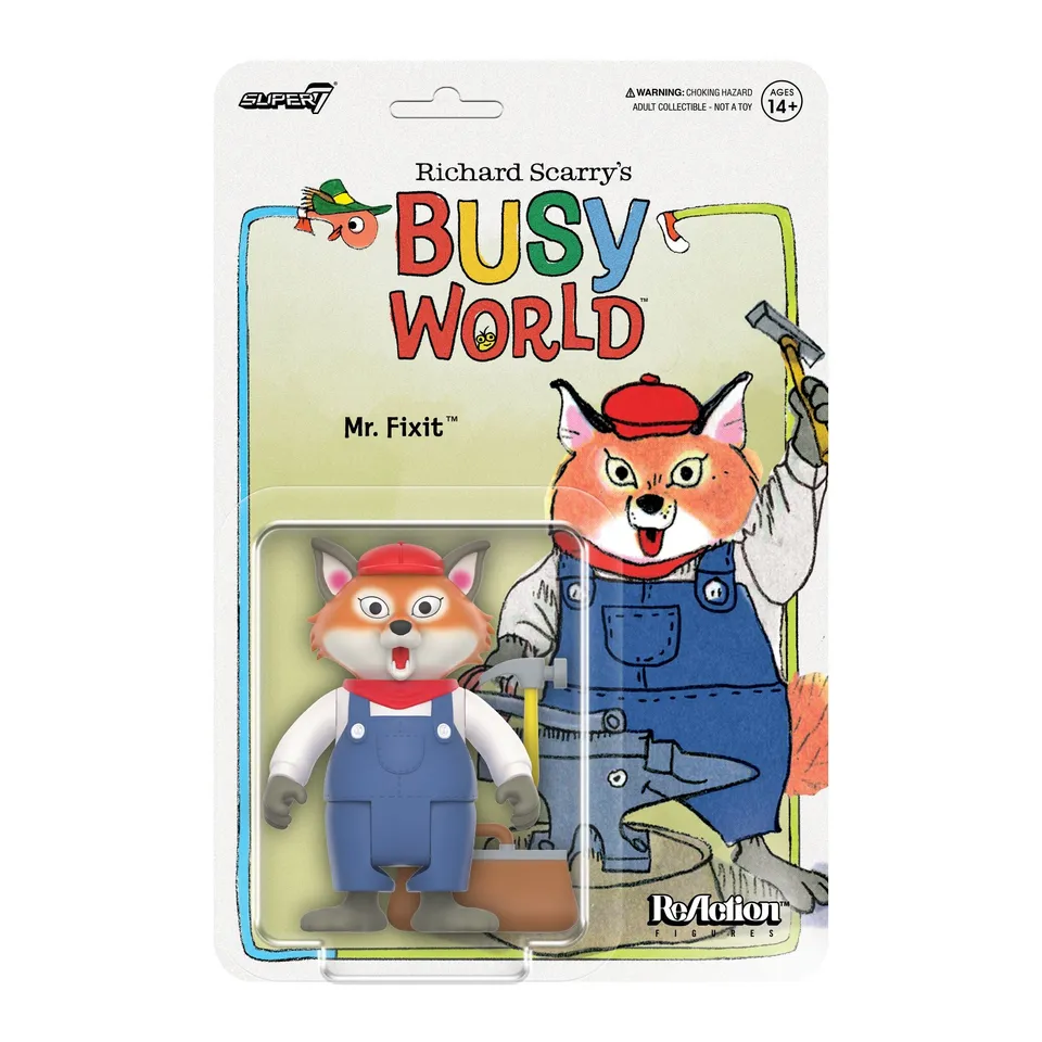Super7 ReAction Richard Scarry Mr. Fixit figurina 9,5 cm
