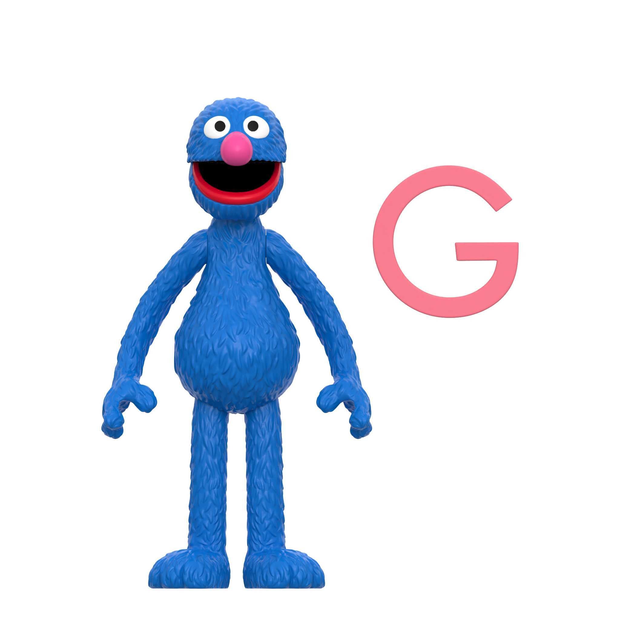 Super7 Sesame Street ReAction Grover figurina 9,5 cm litera G