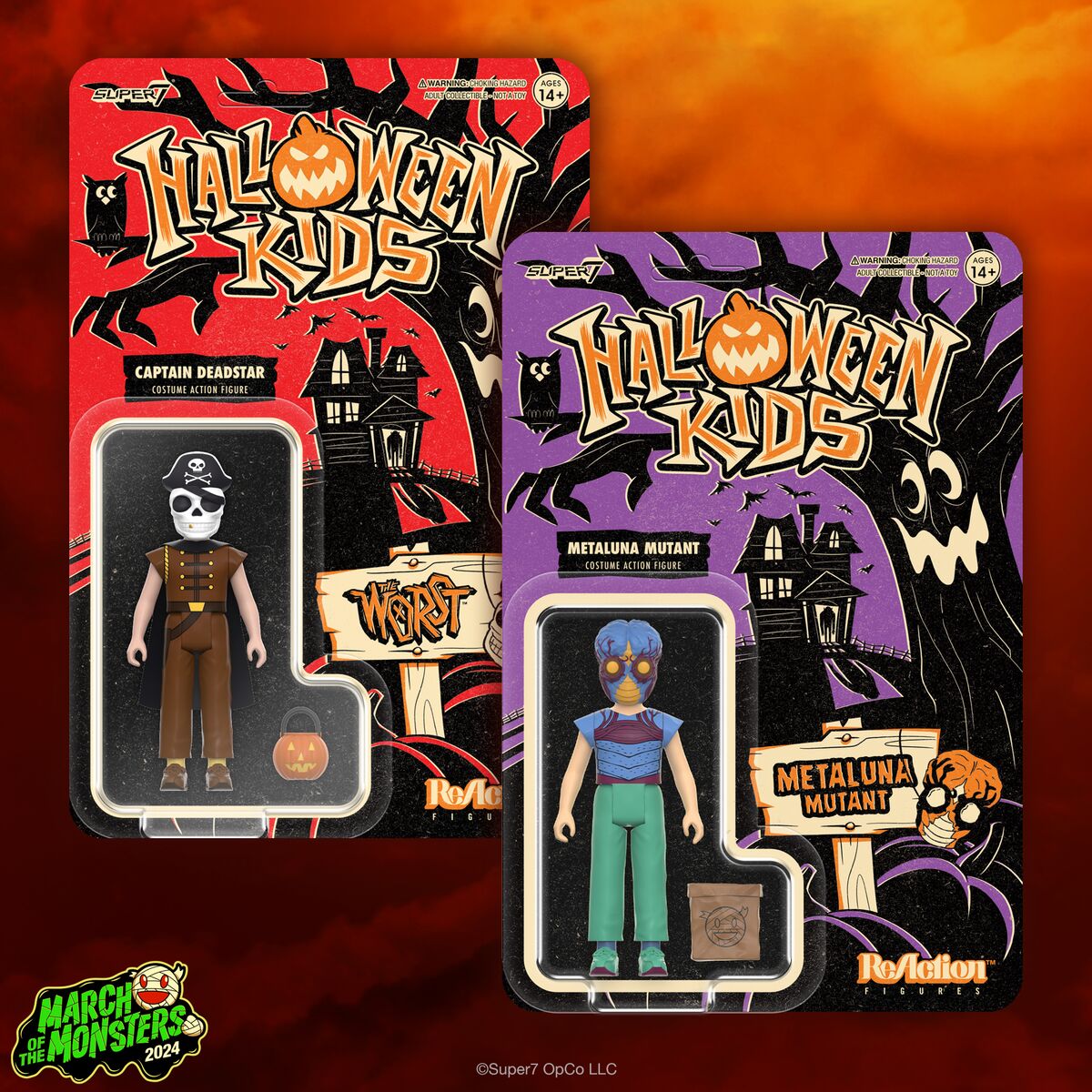 Super7 Halloween Kids ReAction Captain Deadstar Boy figurina 9,5 cm