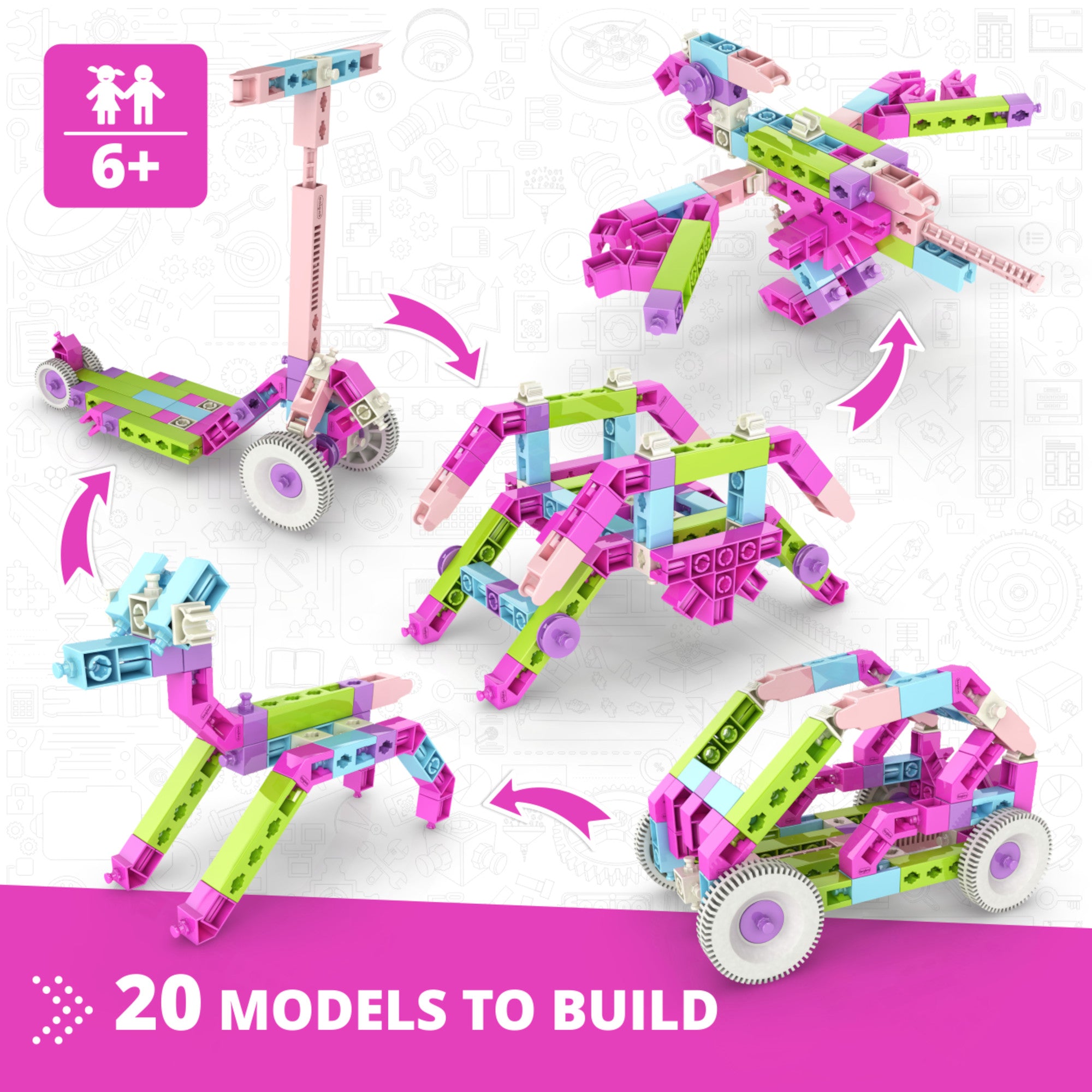 Engino Creative Builder Designer Set construcție 20 modele