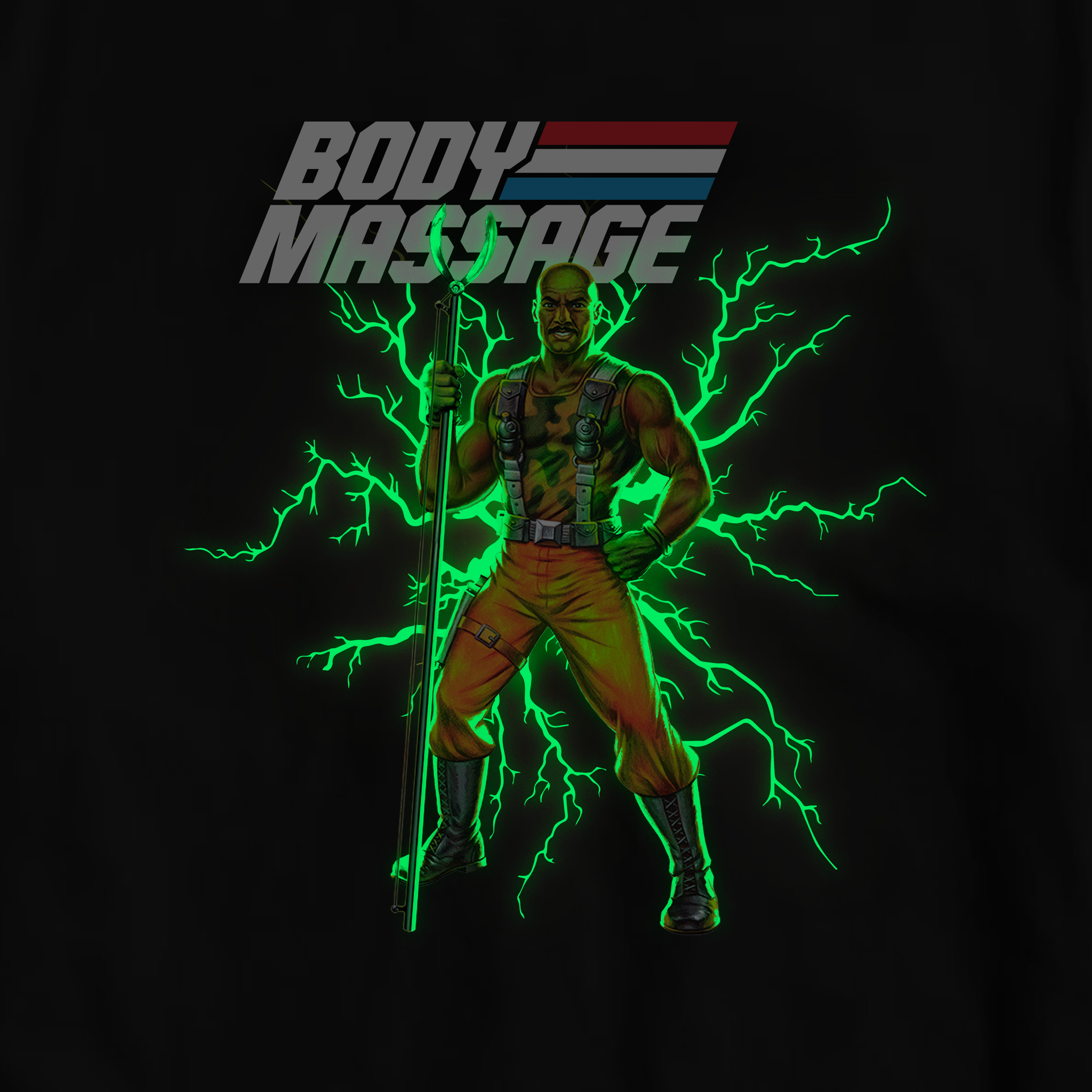 Super7 G.I. Joe Roadblock tricou negru fosforescent