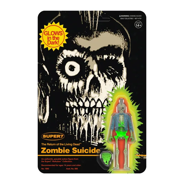 Super7 ReAction Zombie Suicide figurina fosforescenta