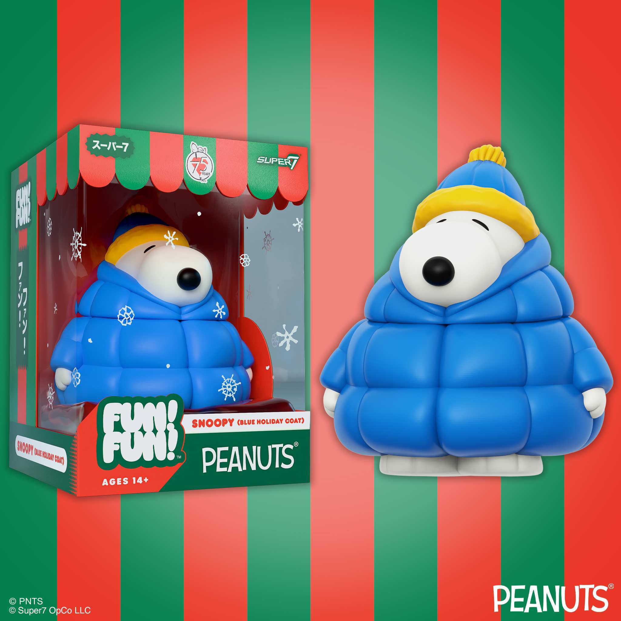 Super7 FUN! FUN! Snoopy figurina vinil haina albastra