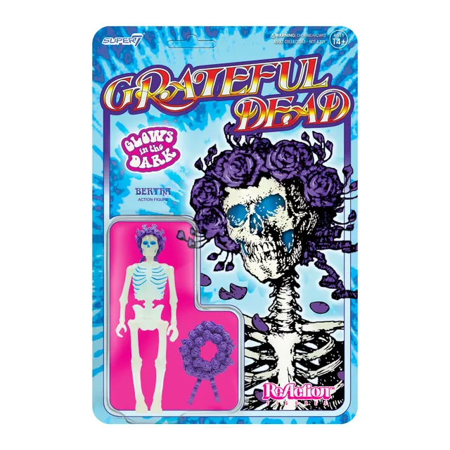 Super7 Grateful Dead ReAction Bertha Glow figurina fosforescenta