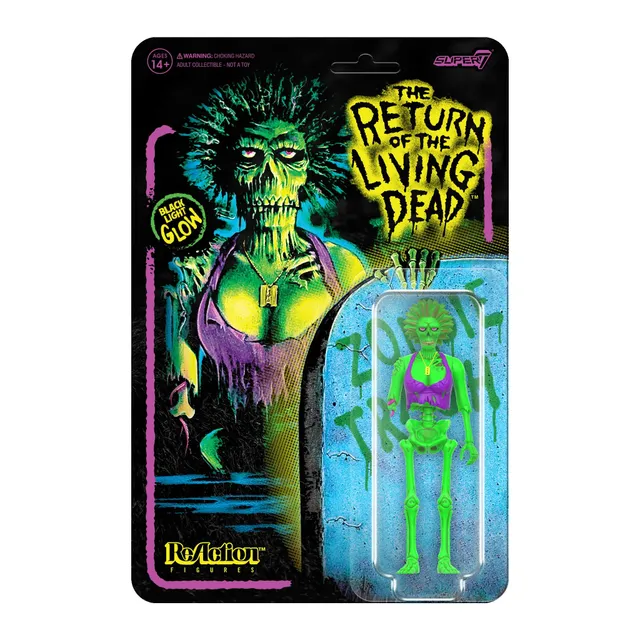 Super7 ReAction Wave 03 Zombie Trash Blacklight figurină
