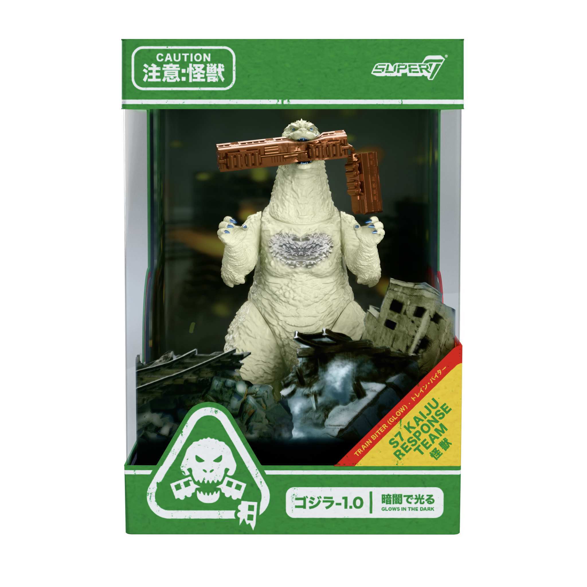 Super7 Toho Minus One Train Biter figurina fosforescenta