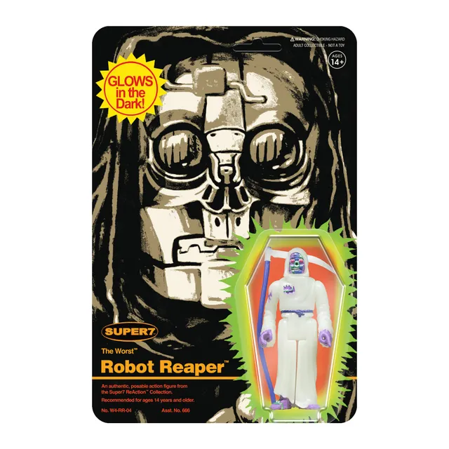 Super7 The Worst ReAction Robot Reaper figurina glow