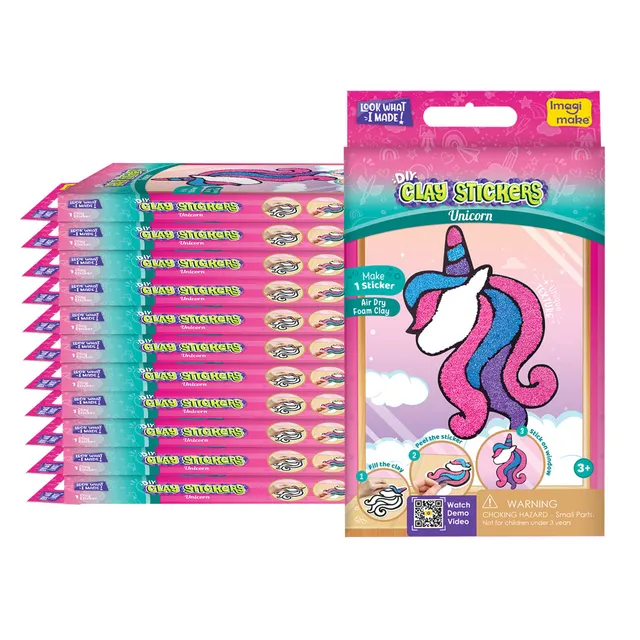 Imagimake Clay Stickers Unicorn set creativ 12 bucati unicorn