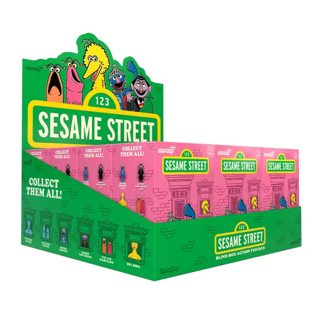 Super7 Sesame Street Blind Box ReAction set 12 figurine