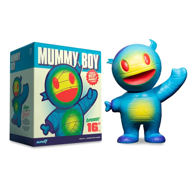 Super7 Supersize Mummy Boy figurina vinil albastru galben