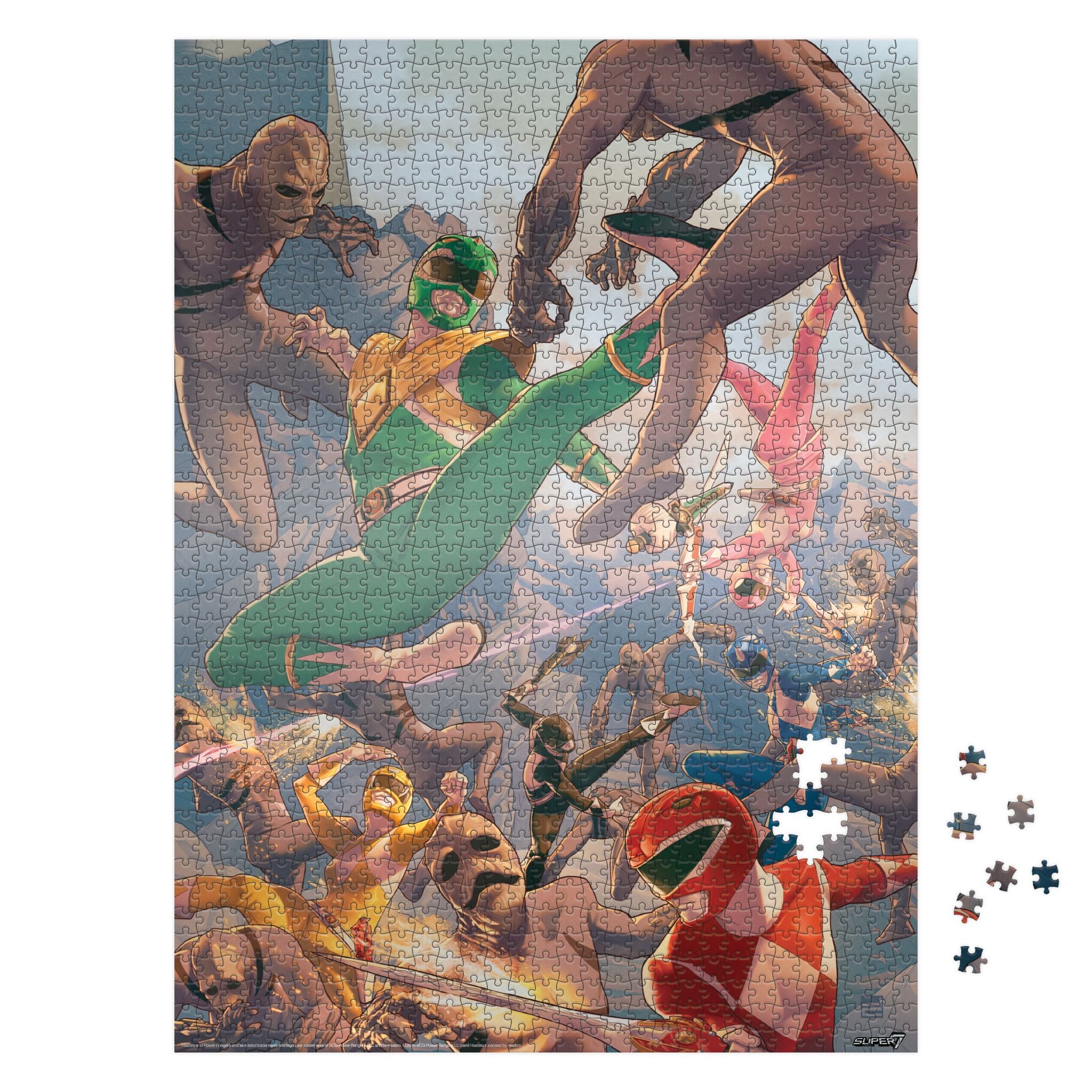 Super7 Power Rangers puzzle 1000 piese 50x68 cm