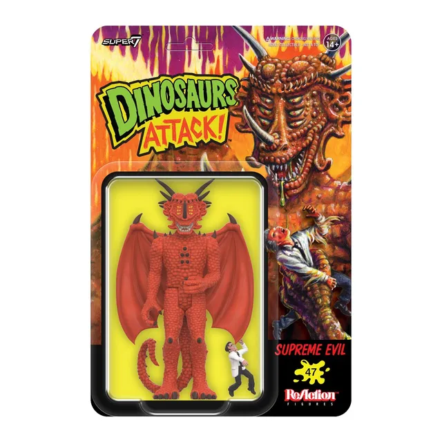 Super7 ReAction Dinosaurs Attack Supreme Evil figurina rosie