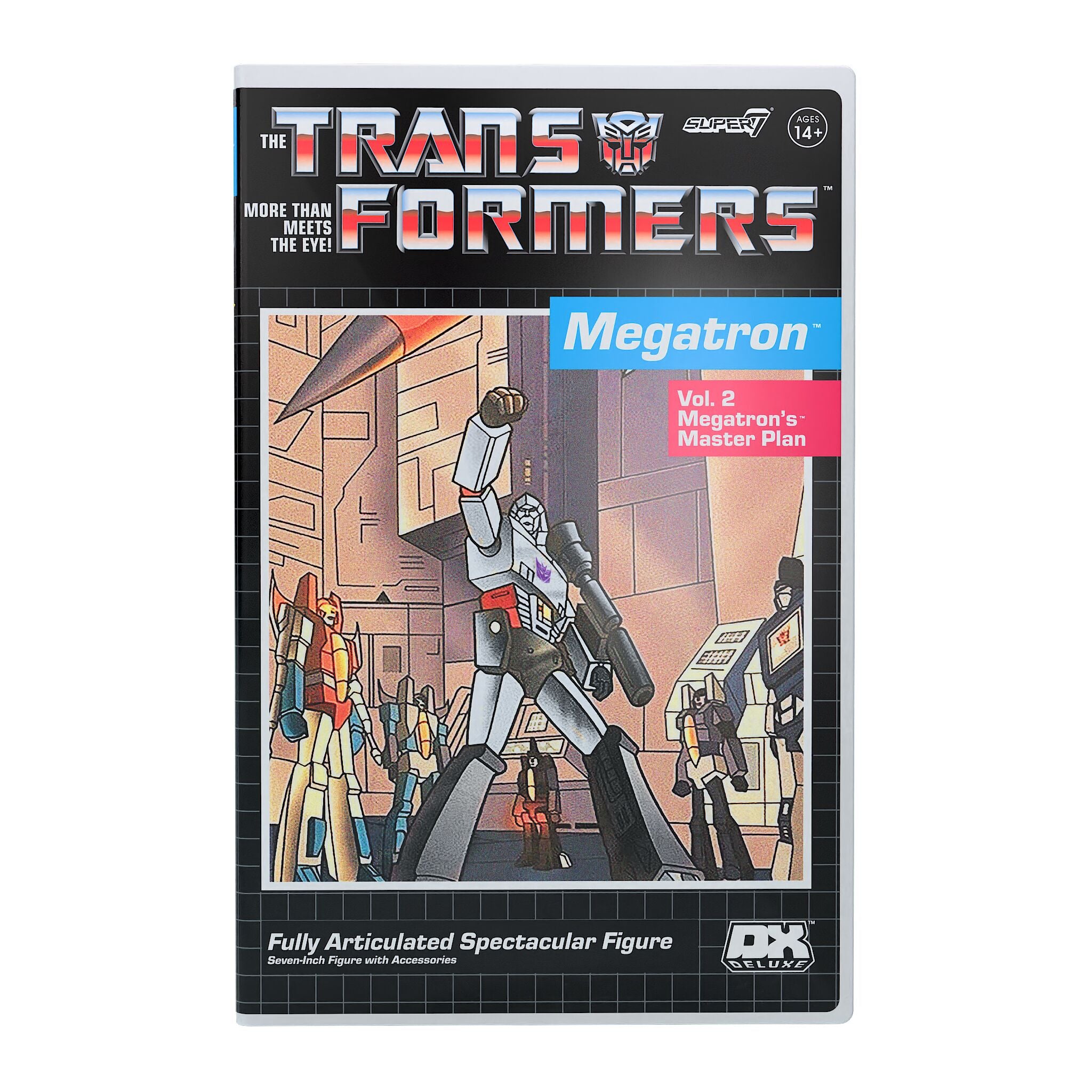 Super7 Transformers Deluxe Megatron VHS figurina 18 cm