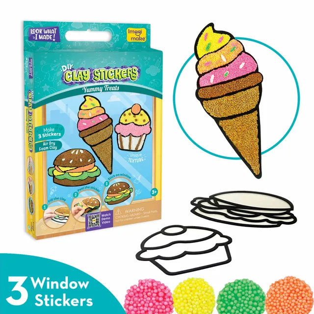 Imagimake Clay Stickers Yummy Treats set 3 stickere