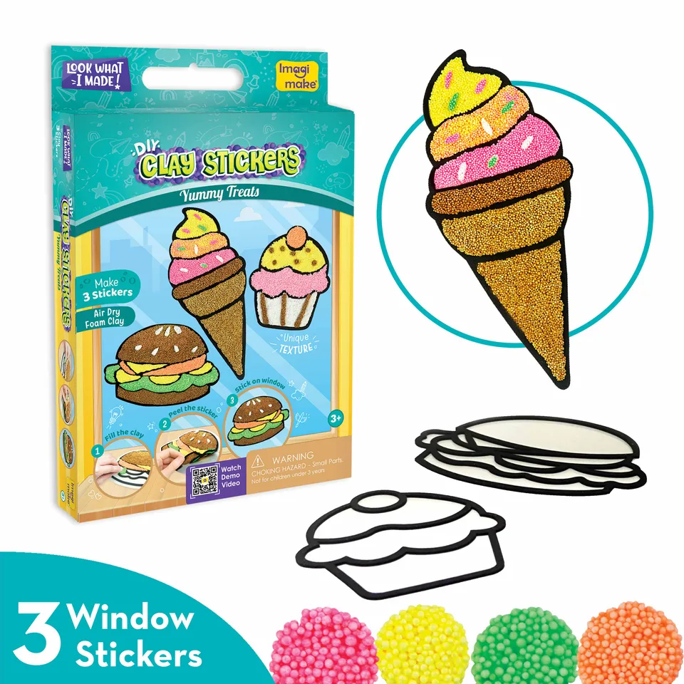 Imagimake Clay Stickers Yummy Treats set 3 stickere