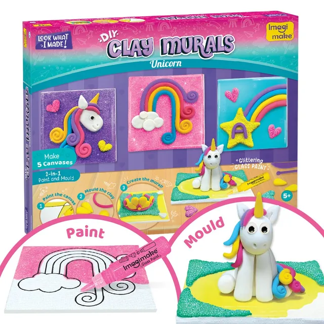 Imagimake Clay Murals Unicorn set creativ lut 5 planse 5+ ani