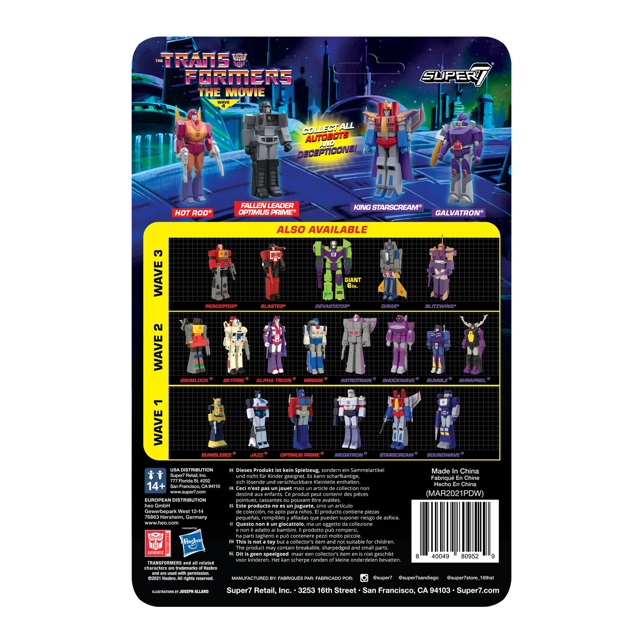 Super7 Transformers Hot Rod figurina Wave 4 film 1986