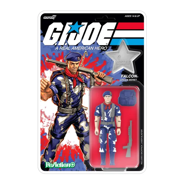Super7 G.I. Joe ReAction+ Wave 08 Lt. Falcon figurina