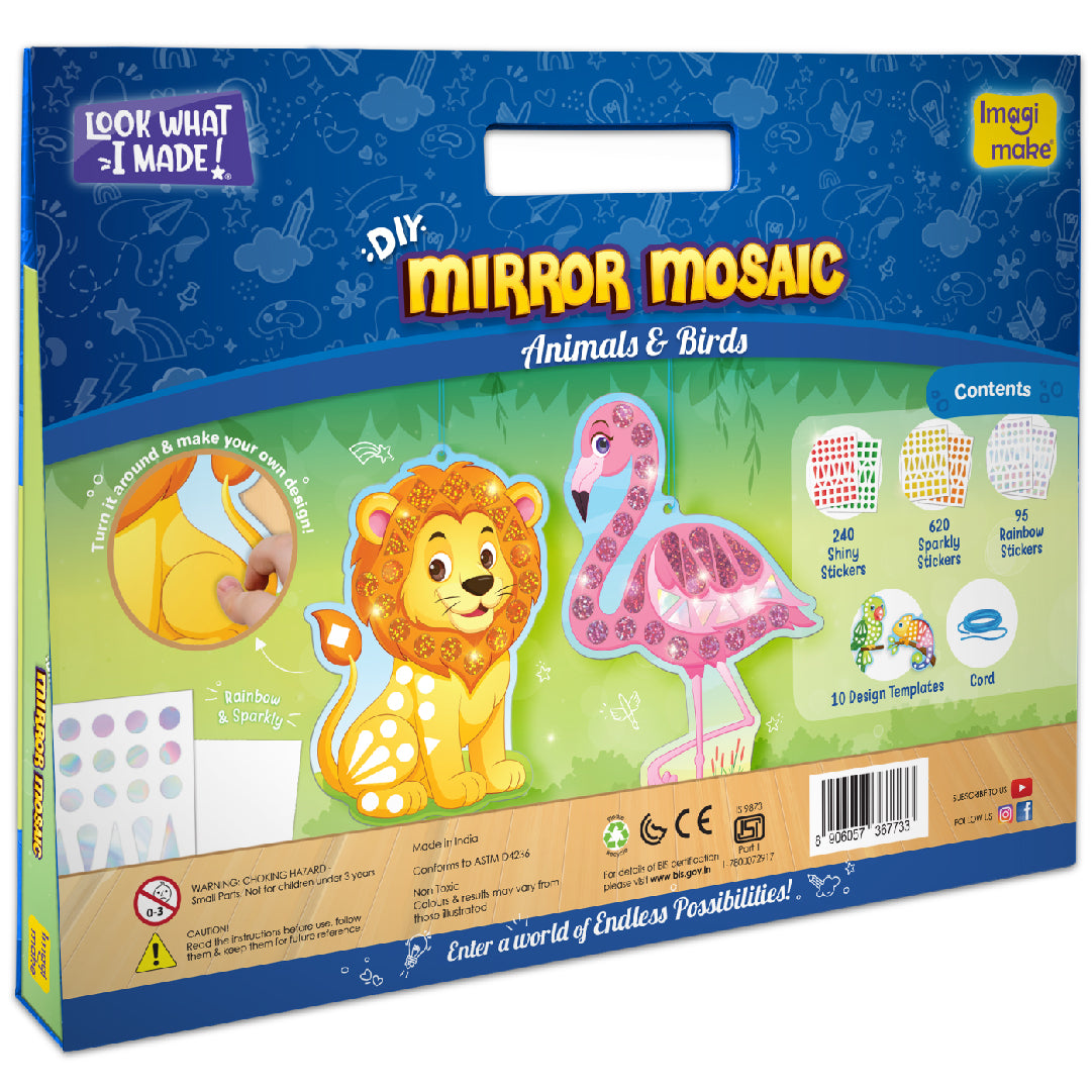 Imagimake Mirror Mosaic Animals & Birds set creativ oglinzi