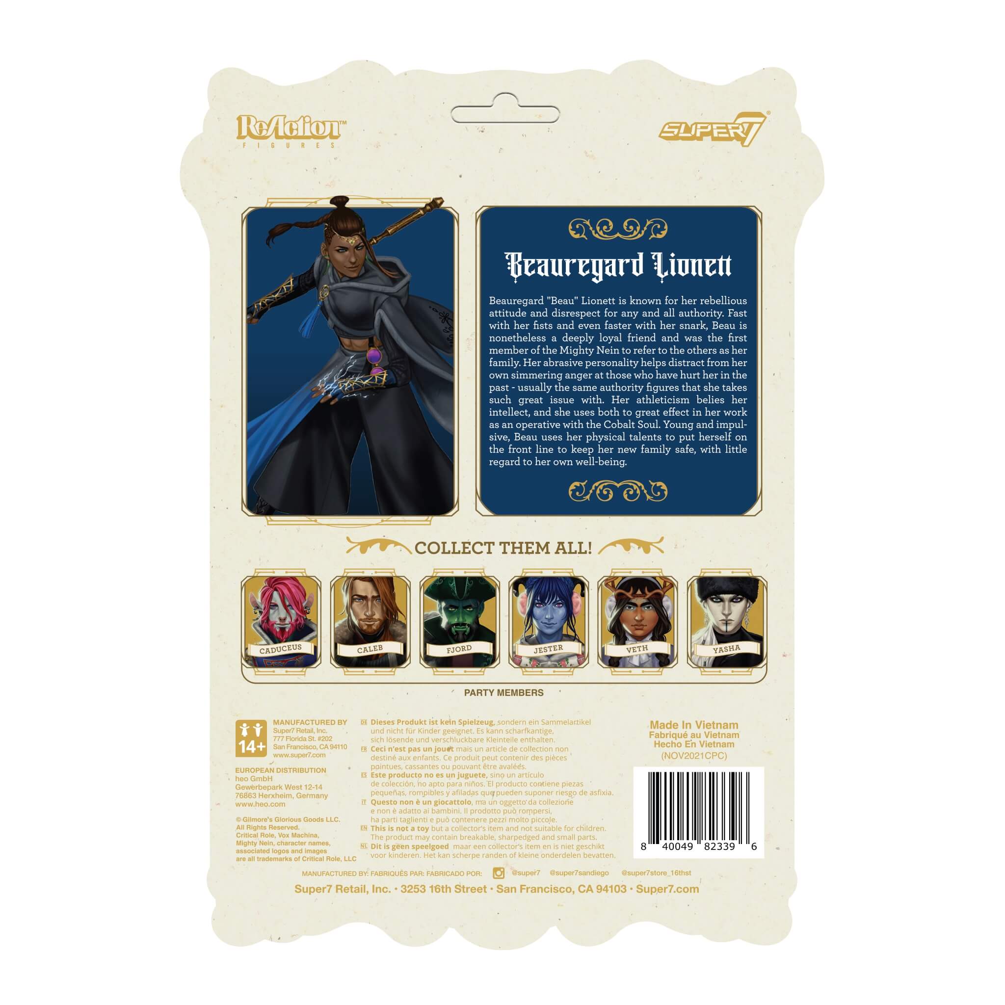 Super7 ReAction Beauregard Lionett figurina 9,5 cm