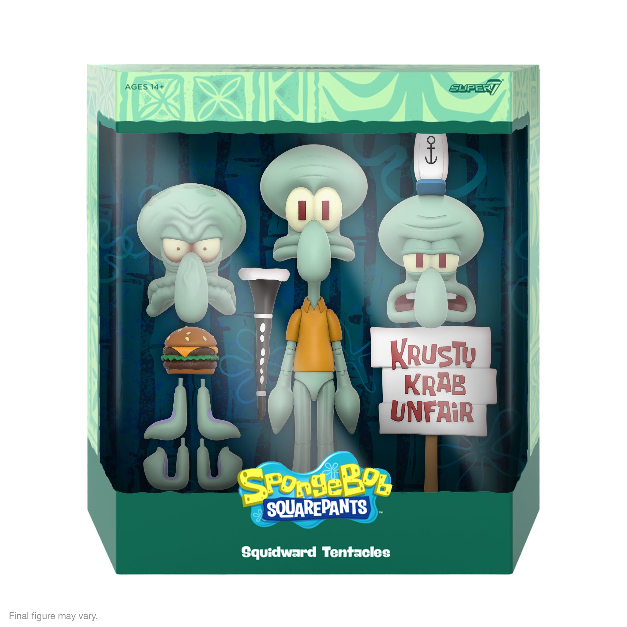 Super7 SpongeBob Ultimates Squidward figurina 7 inch