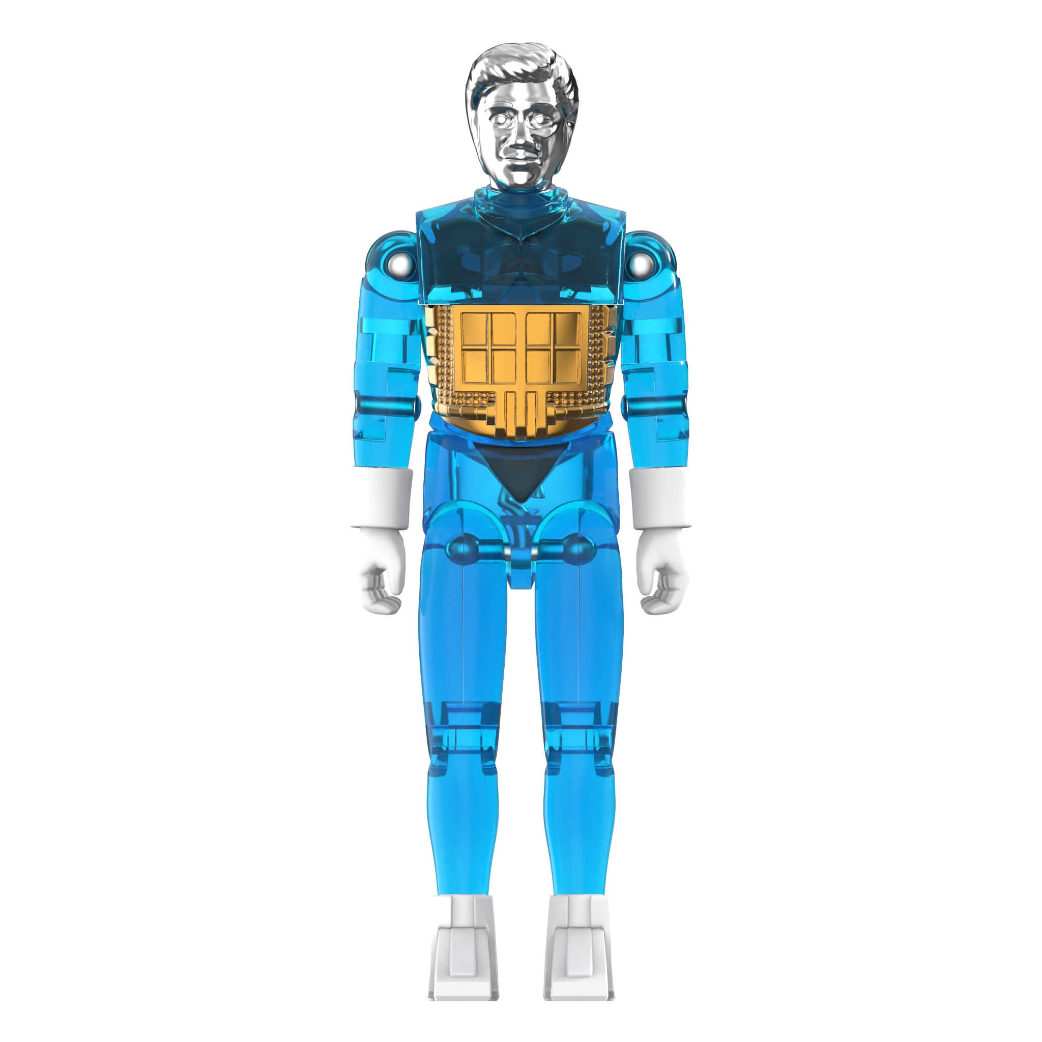 Super7 Micronauts ReAction+ Wave 03 Time Traveler figurina albastra