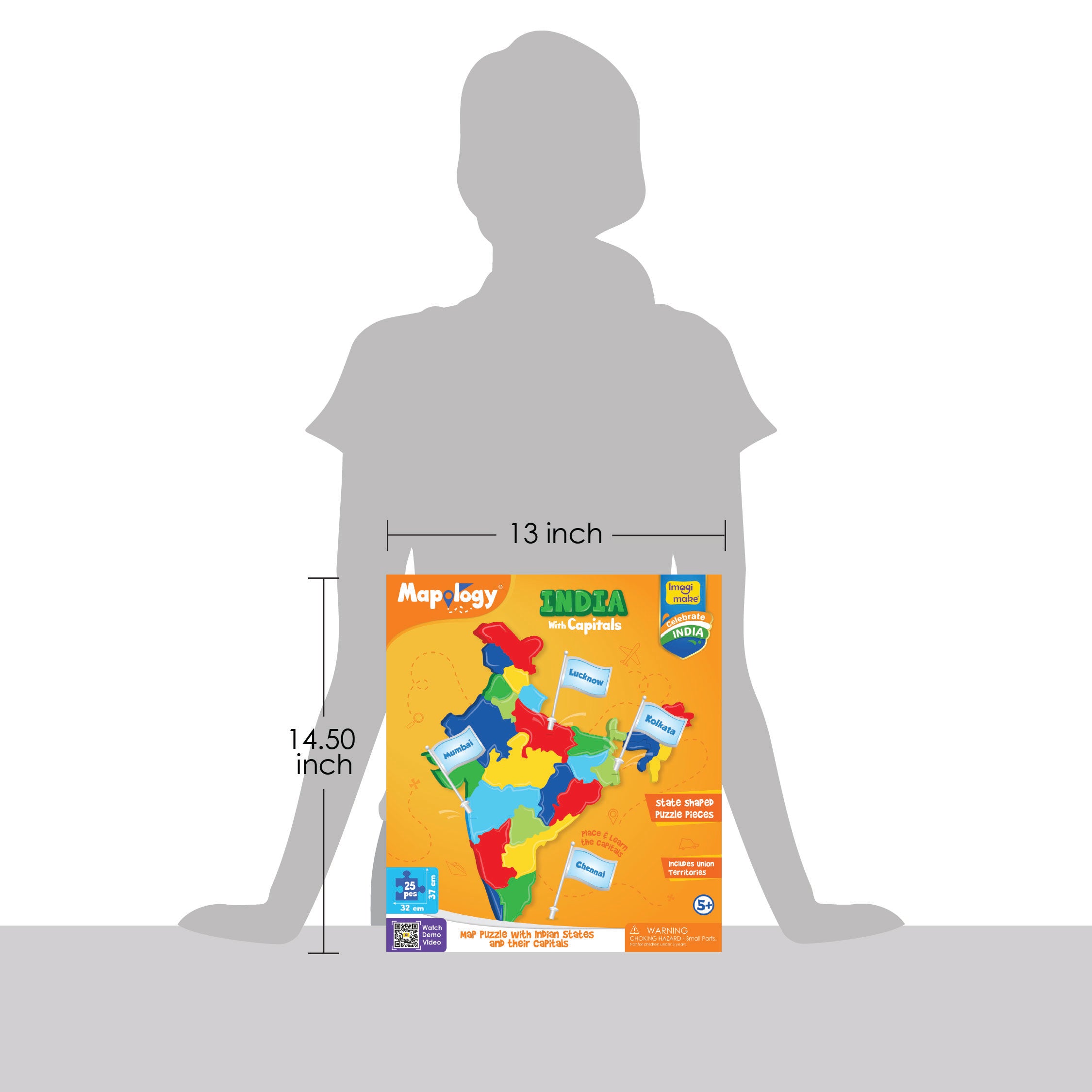 Imagimake Mapology India puzzle harta capitale 5-9 ani