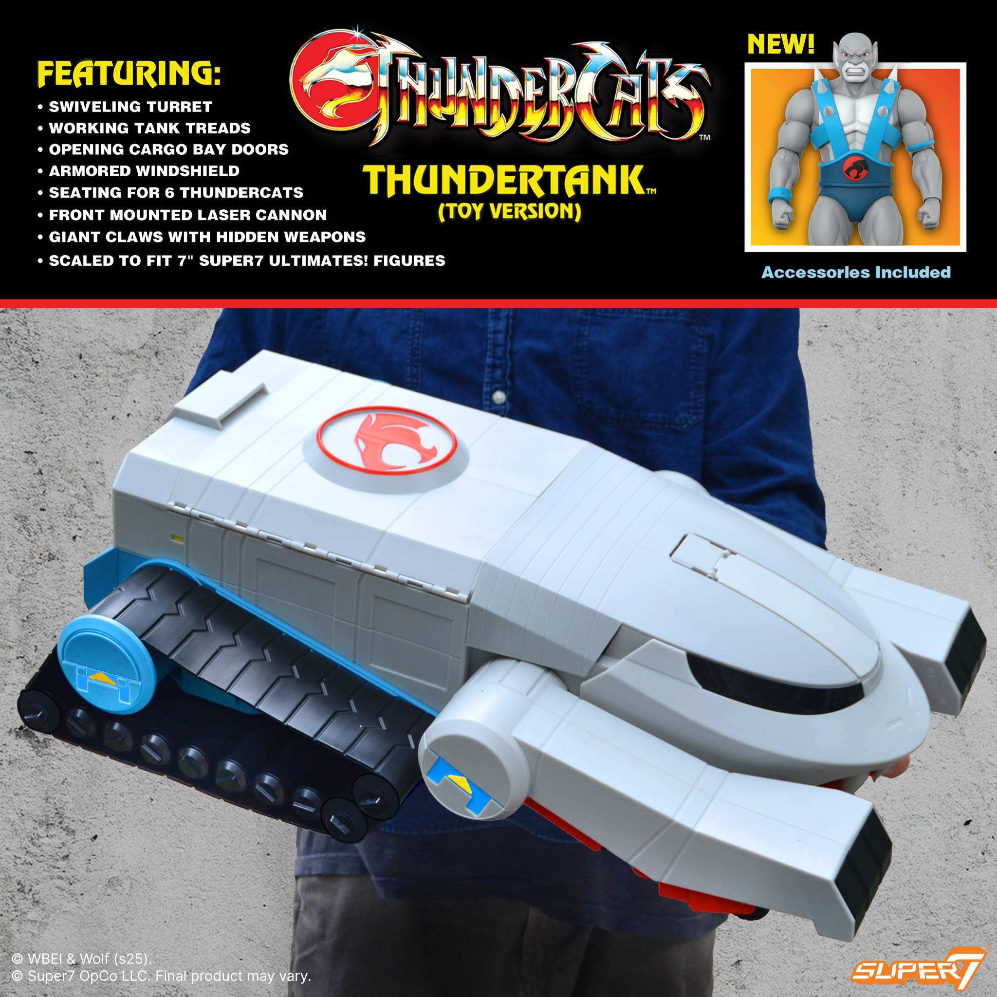 Super7 ThunderCats Ultimates vehicul Thundertank cu Panthro 69 cm