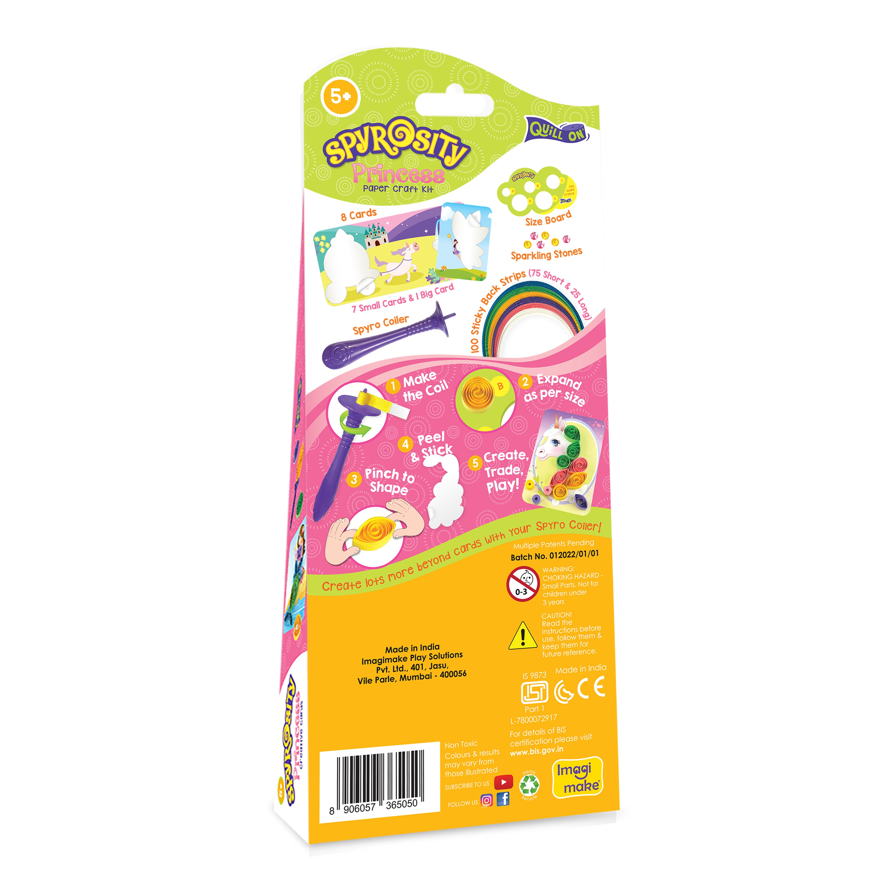 Imagimake Spyrosity Princess felicitari quilling 8 carduri