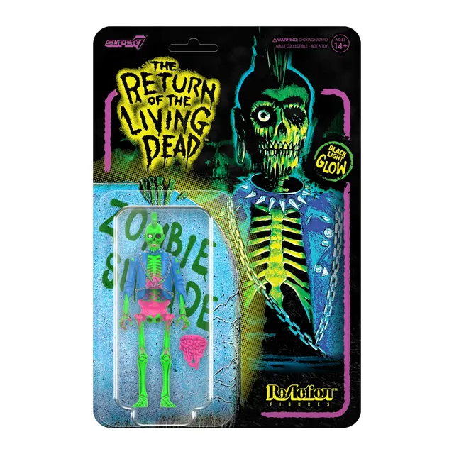 Super7 ReAction Poster Zombie Blacklight figurina 9,5cm