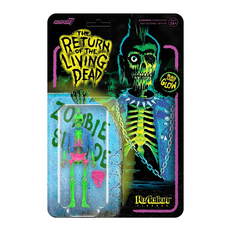 Super7 ReAction Poster Zombie Blacklight figurina 9,5cm