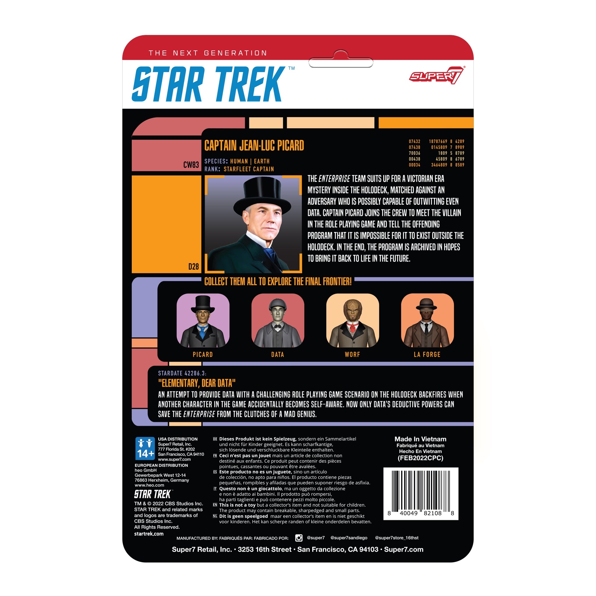 Super7 Star Trek Picard victorian ReAction figurină cu baston