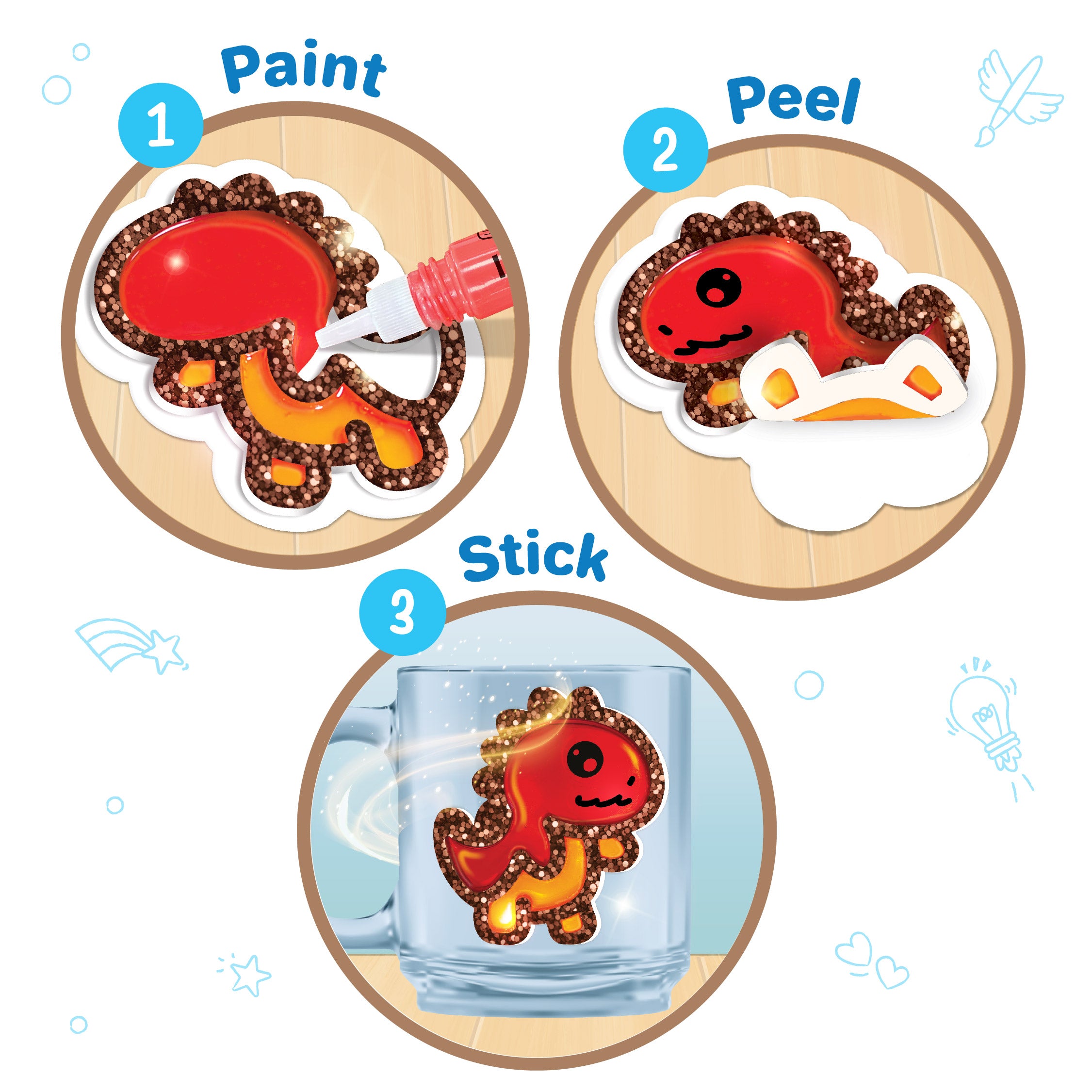 Imagimake Jelly Stickers Dino stickere 3D dinozauri