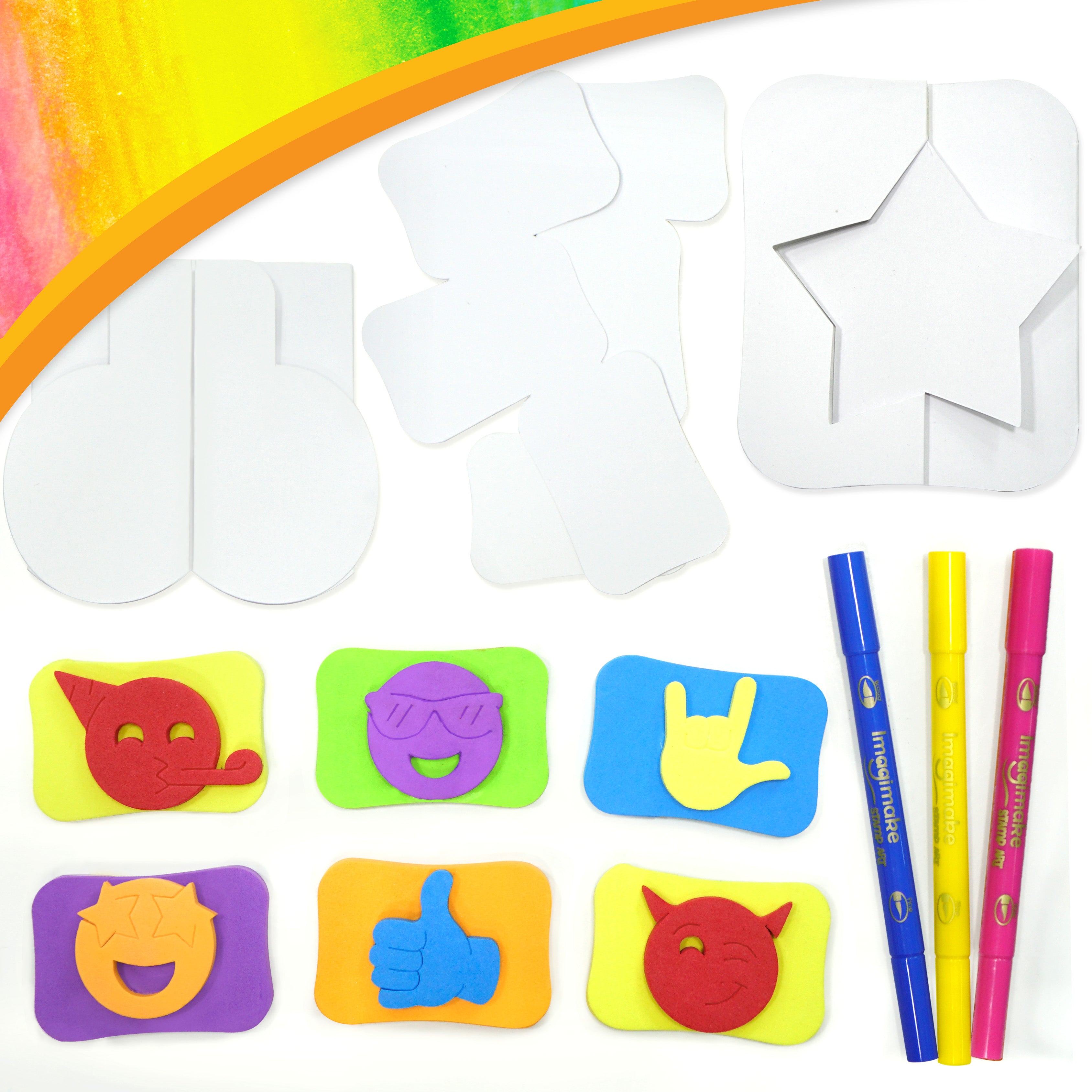 Imagimake Stamp Art Smiley set stampile 6 modele