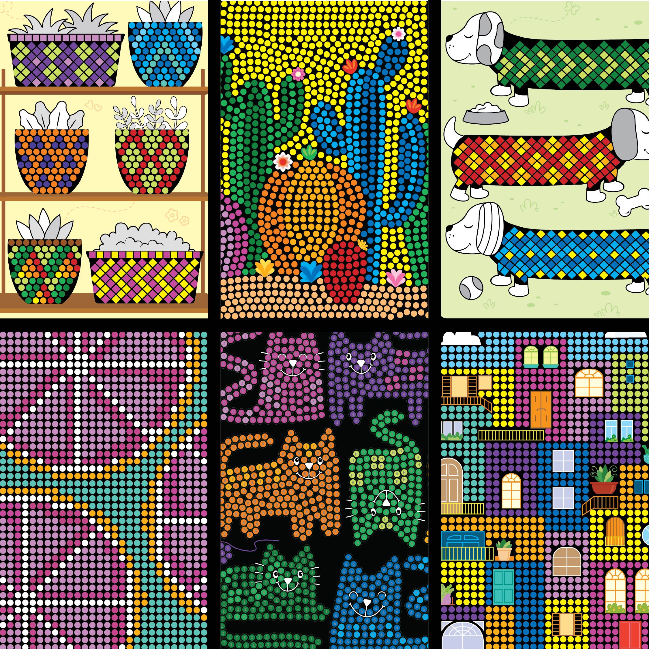 Imagimake Mystery Mosaic Patterns set pictura 30 planse