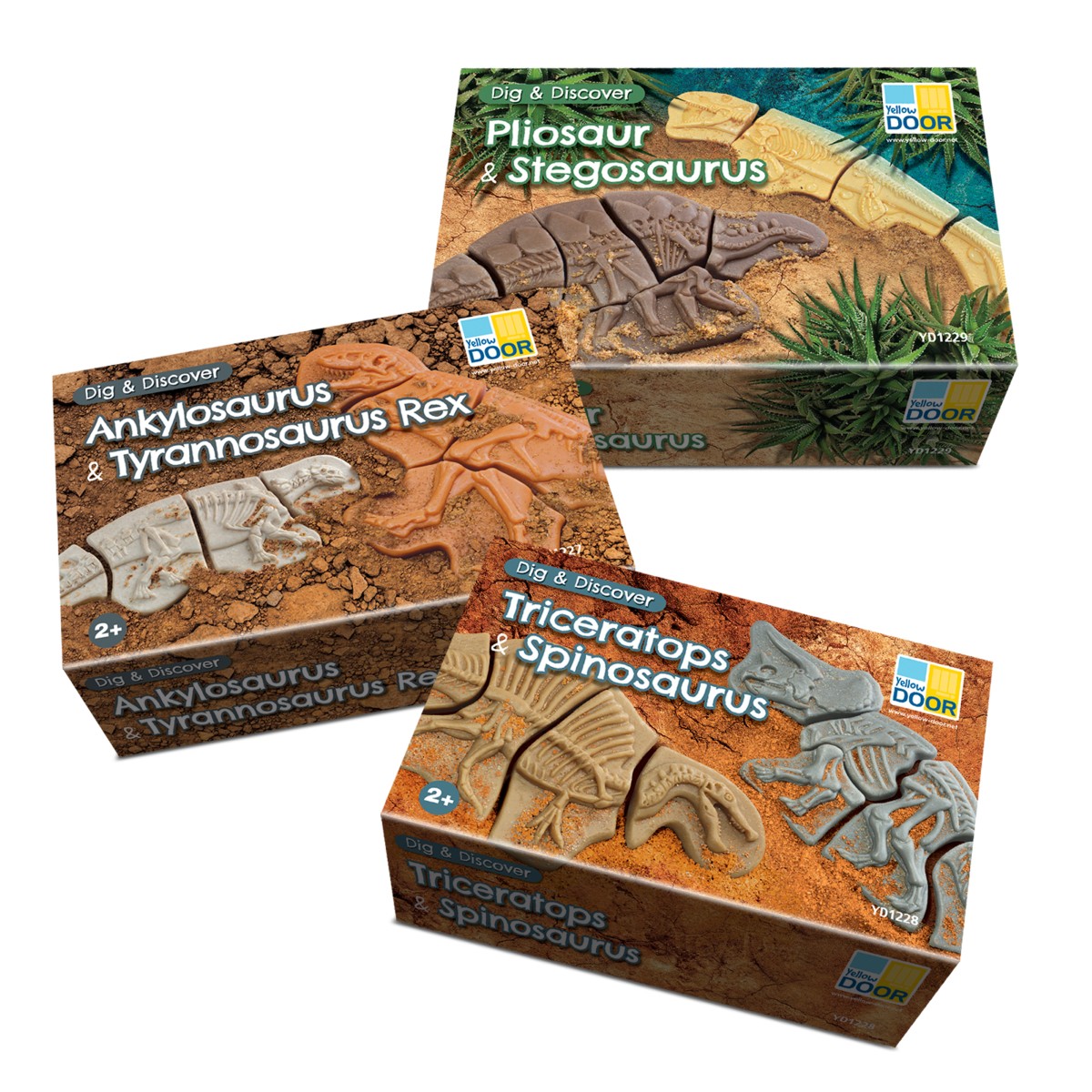 Yellow Door Dig and Discover Dinosaur Pack puzzle dinozauri set 6