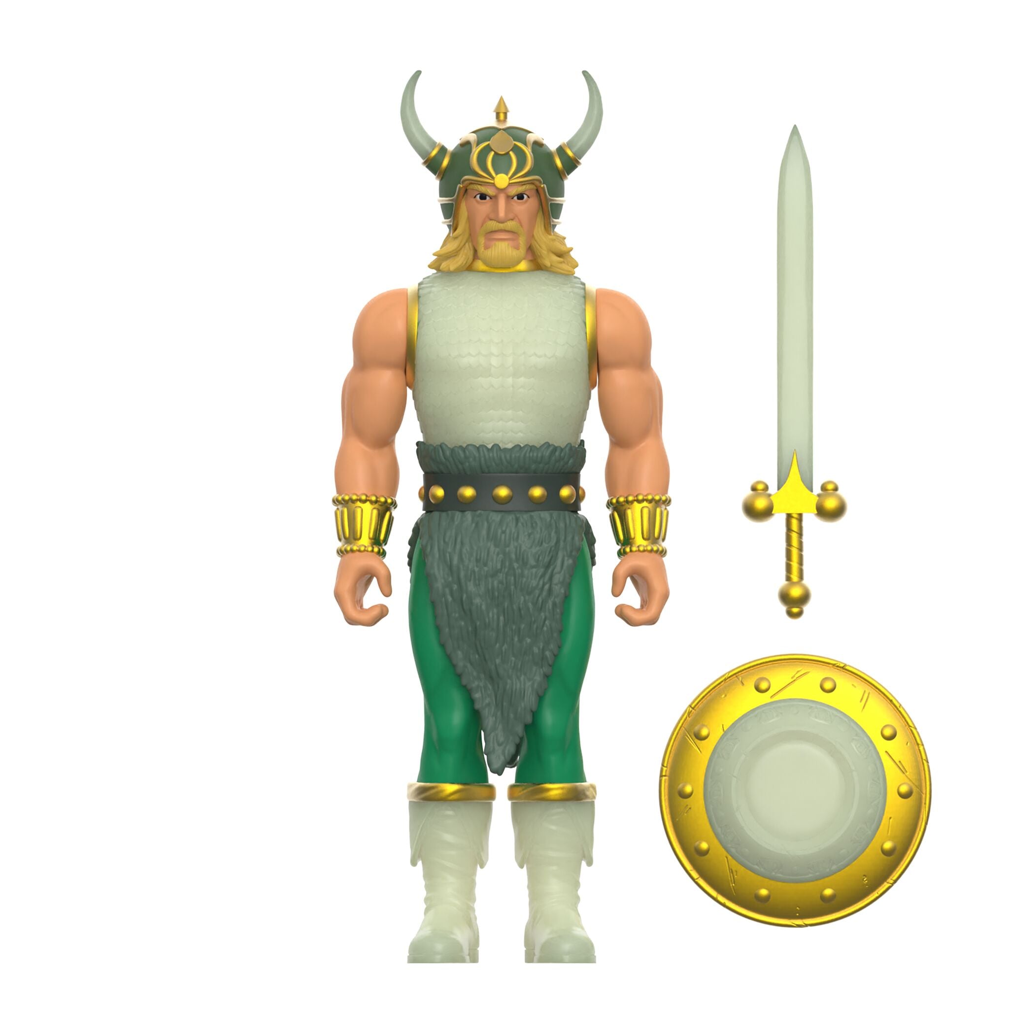 Super7 ReAction Dungeons Dragons Fighter figurina fosforescenta