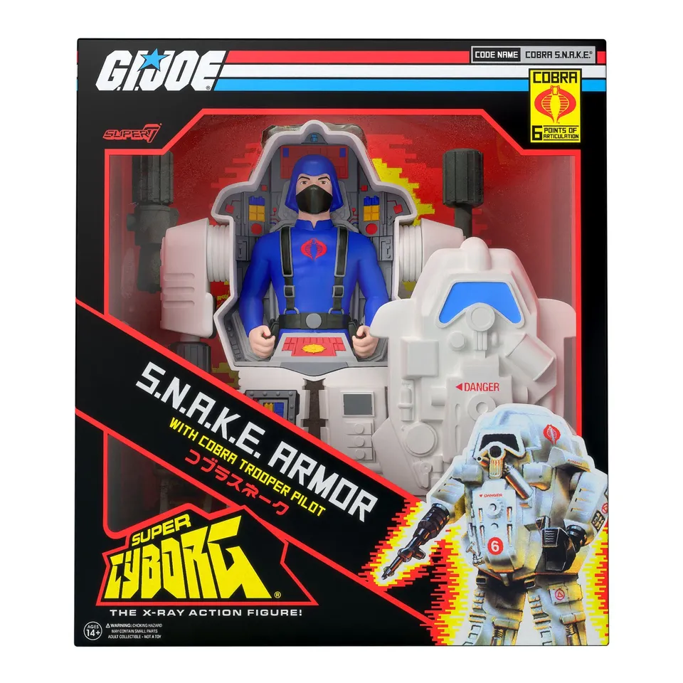 Super7 Super Cyborg G.I. Joe S.N.A.K.E. Armor figurina gri
