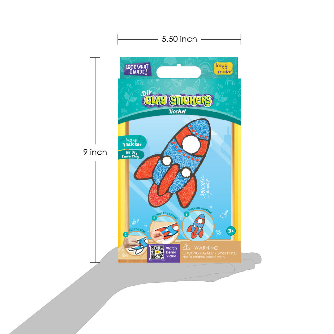 Imagimake Clay Stickers plastilină rachetă 1 planșă