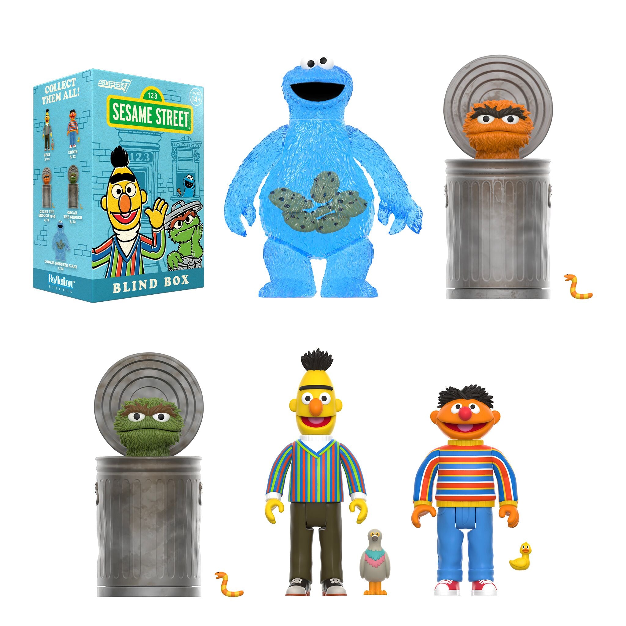 Super7 Sesame Street Blind Box Wave 01 set figurine 12 buc