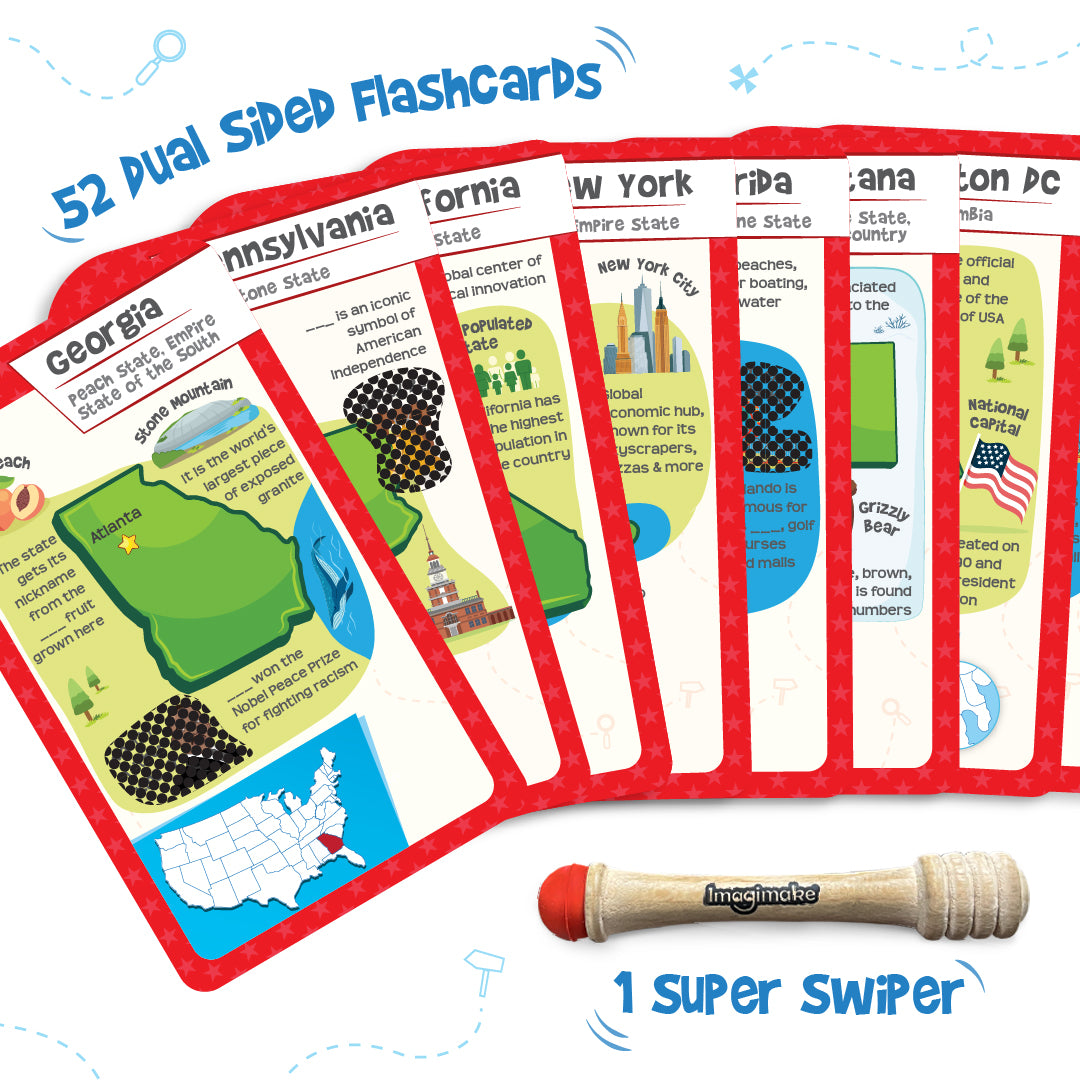 Imagimake Mapology USA Flashcards joc carduri 52 carti