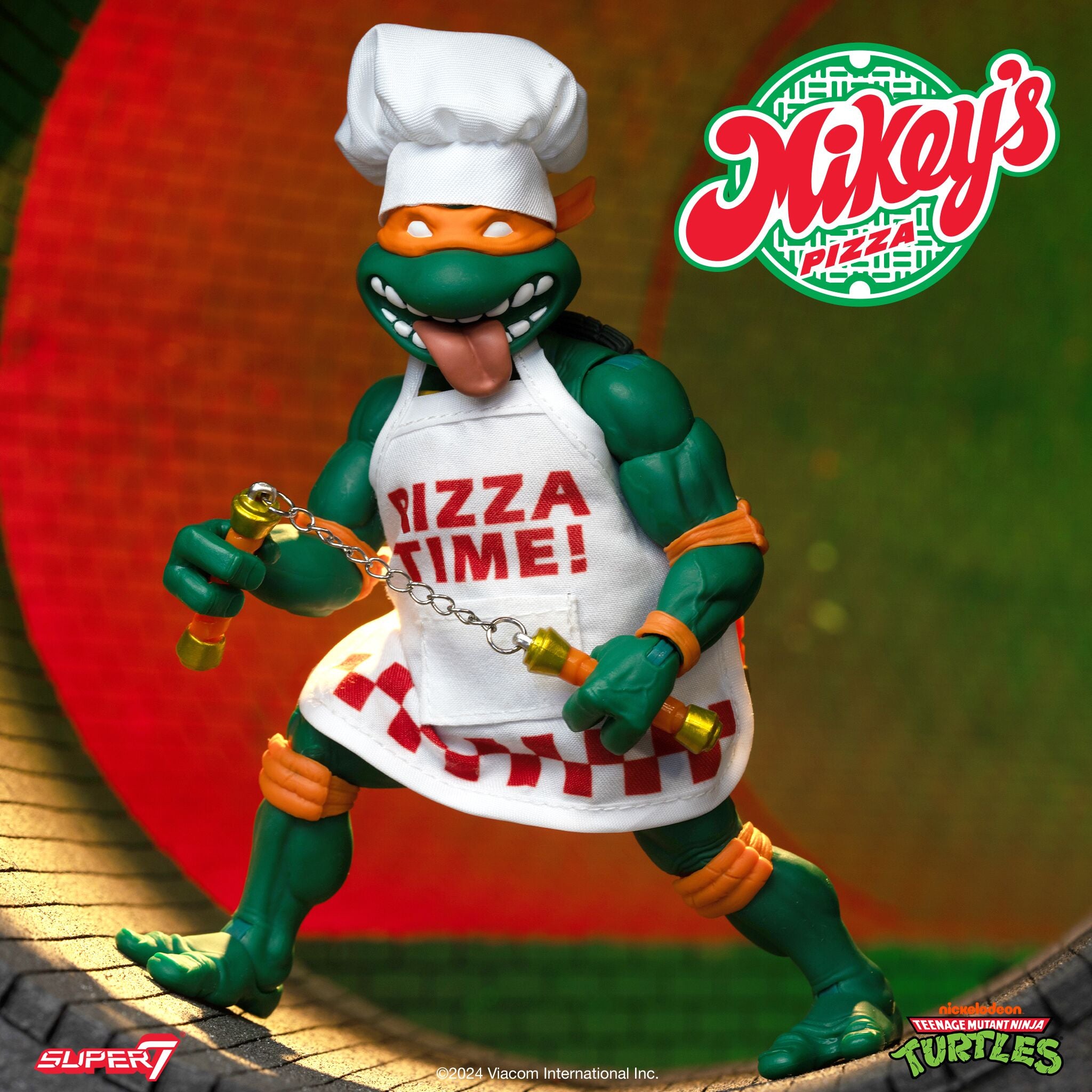 Super7 TMNT Ultimates Michelangelo Pizza Chef figurina 7 inch
