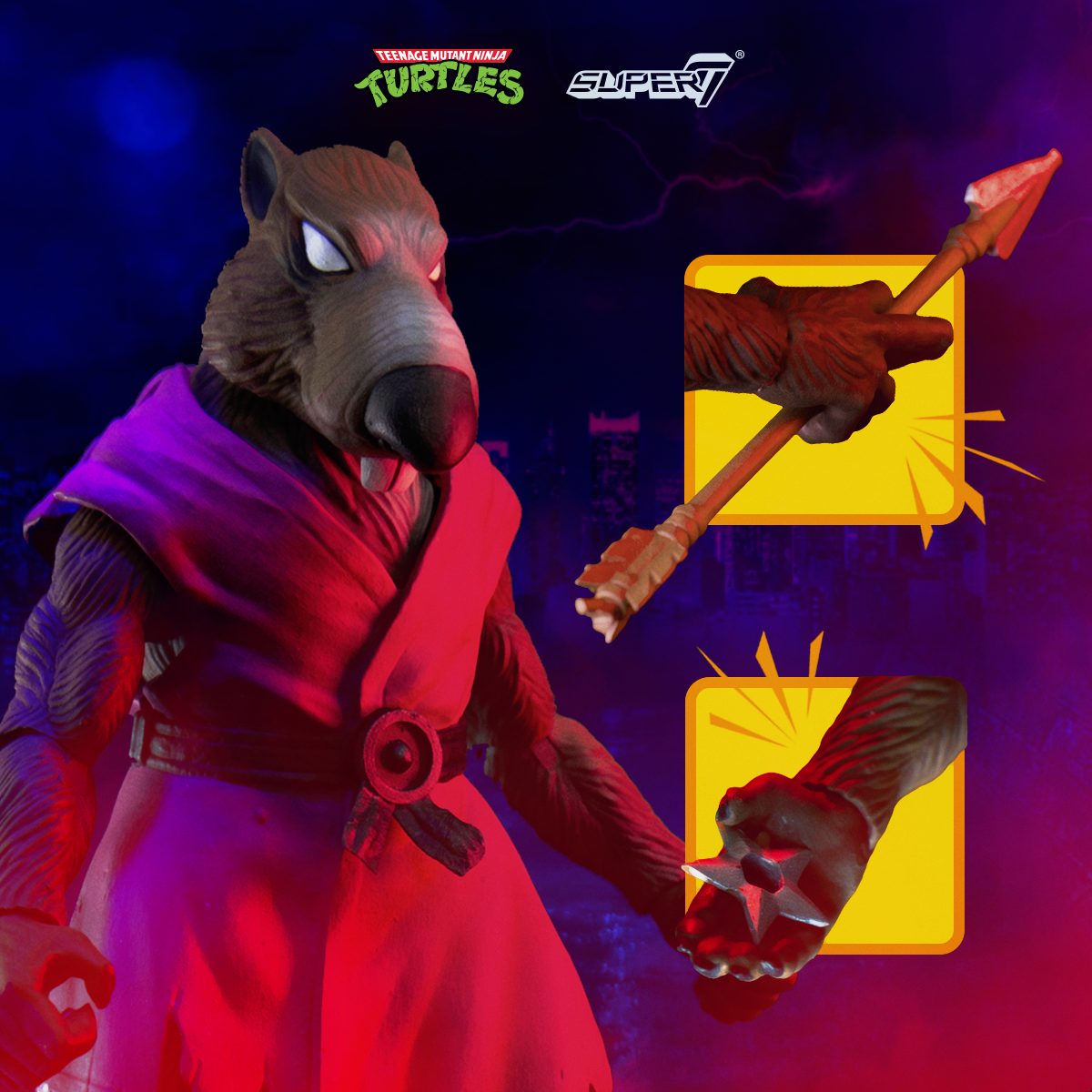 Super7 ULTIMATES TMNT Splinter figurină 18 cm V2