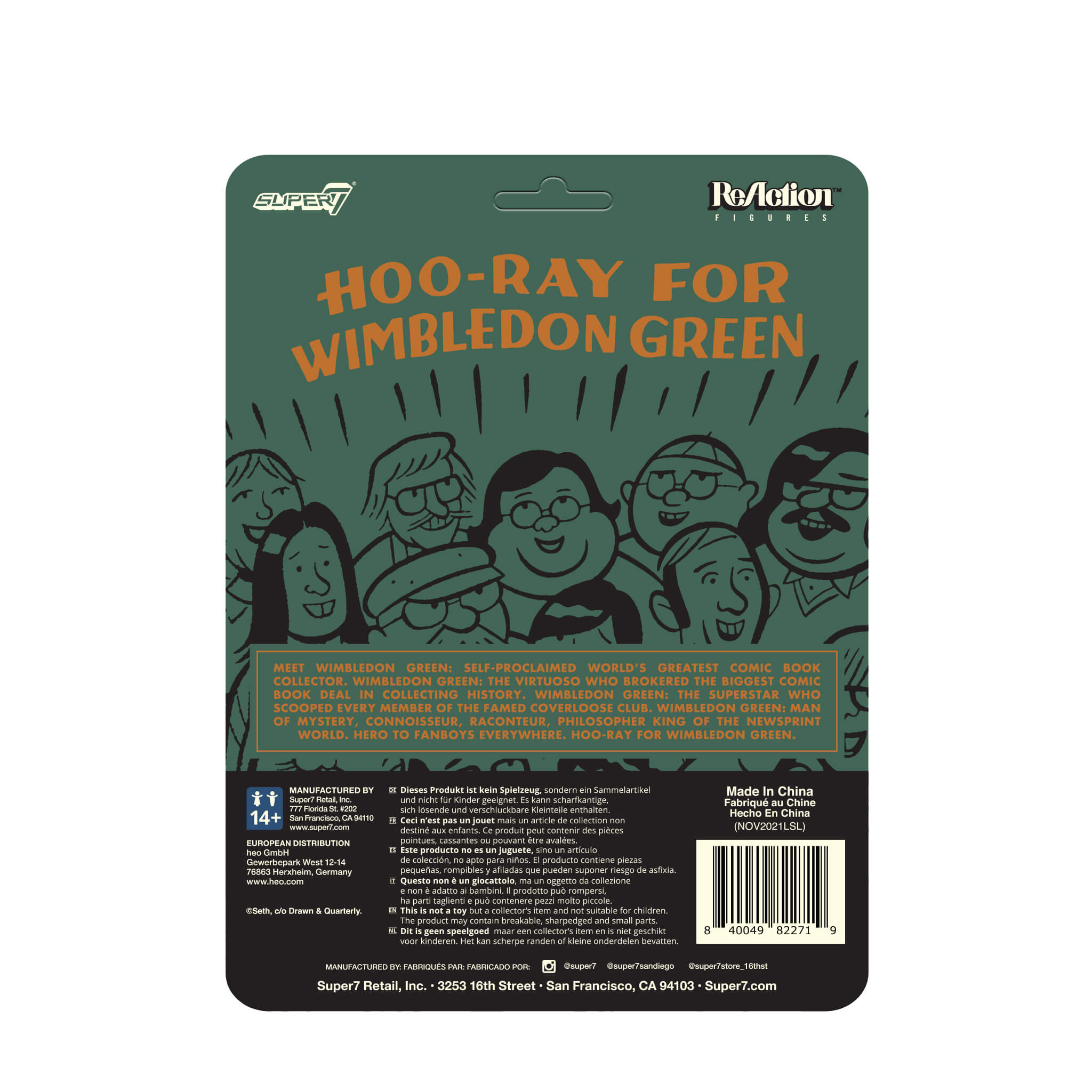Super7 ReAction Wimbledon Green figurină + carte colecționar
