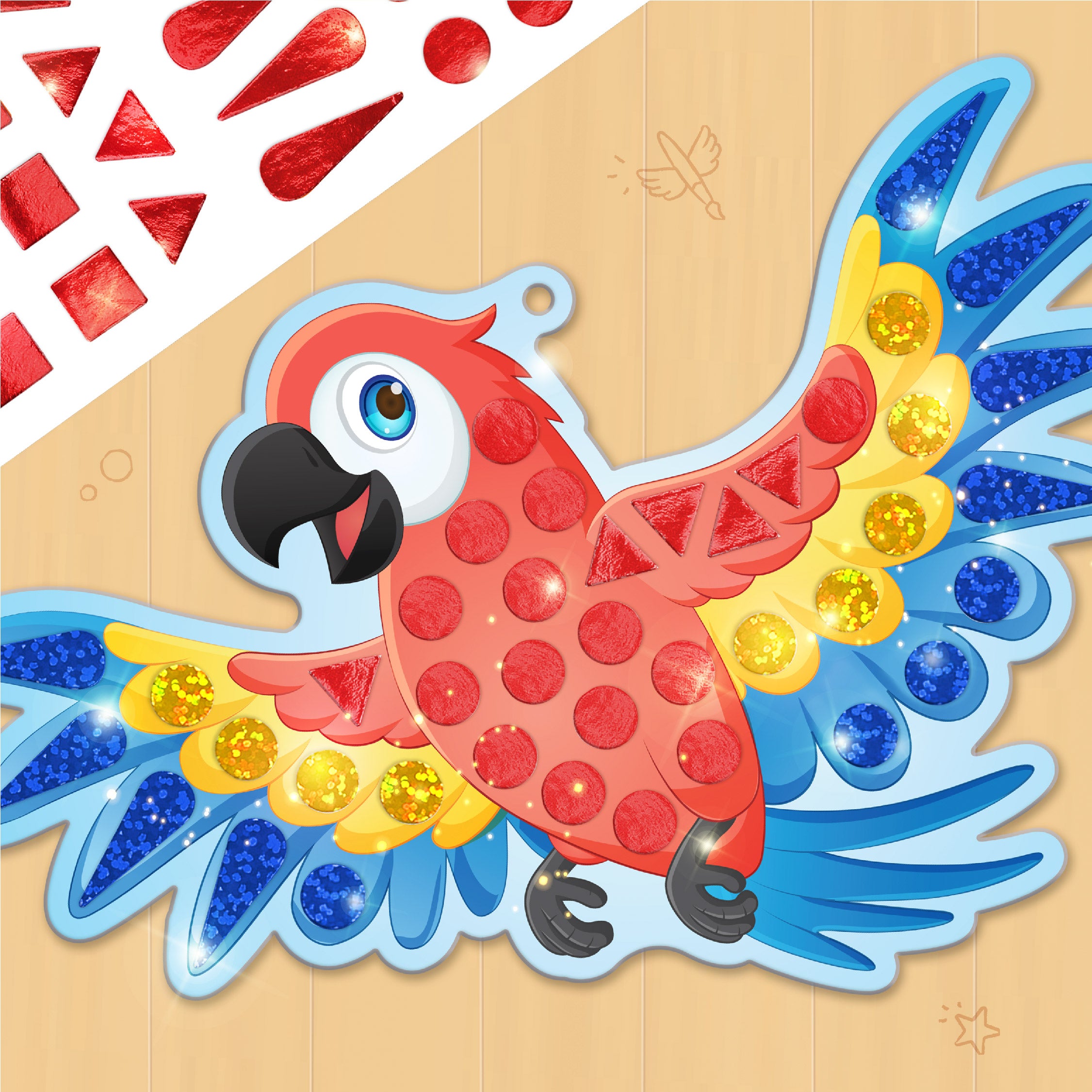 Imagimake Mirror Mosaic Birds set mozaic pasari sclipitoare